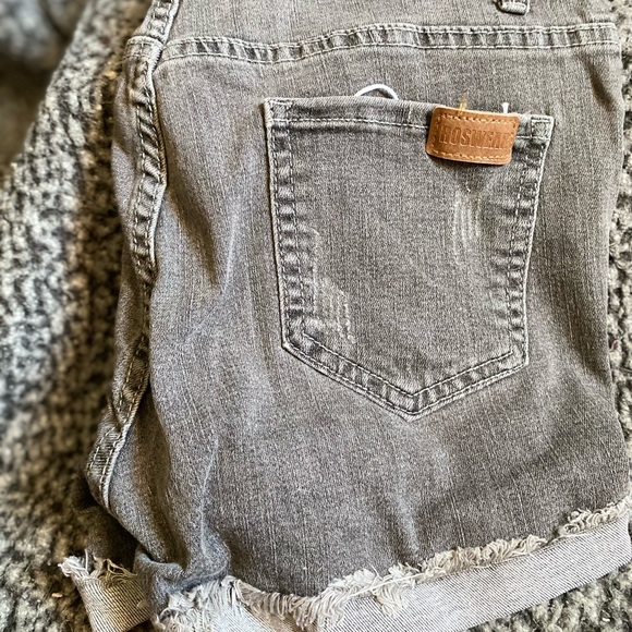 Distressed Gray Denim Shorts - Picture 3 of 5